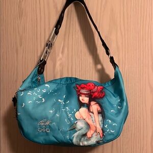 Blue Graphic Shoulder Bag Made in Vancouver B.C